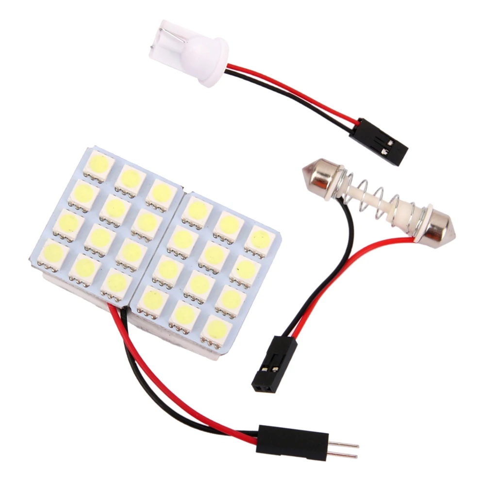 1 Набор DC 12V T10 5050 24-SMD светодиодная гирлянда купольная световая панель интерьерная