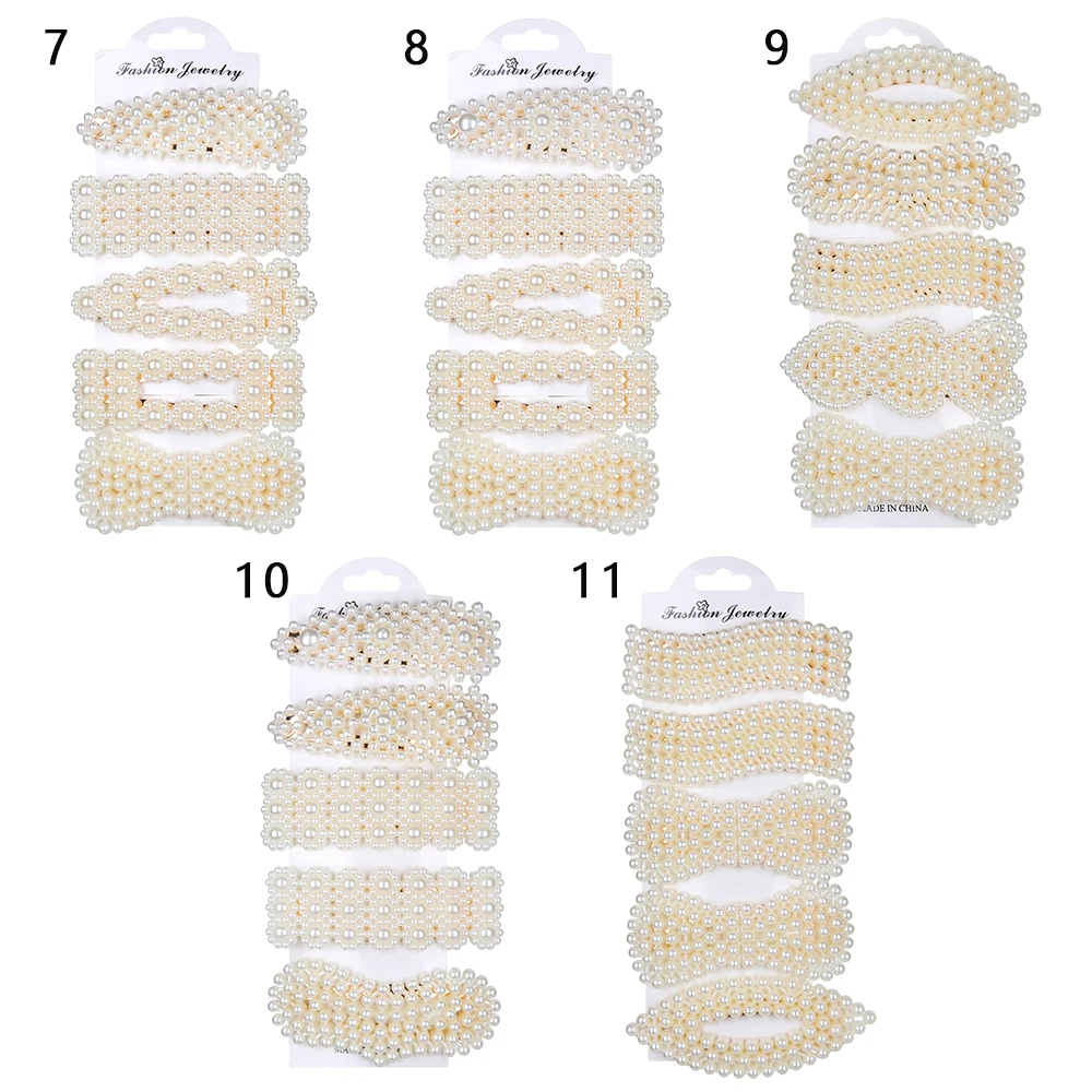 1 комплект, модные корейские заколки для волос с жемчугом для женщин и девушек, головные уборы, элегантные шпильки, сплав, BB, заколки, заколки, аксессуары для волос