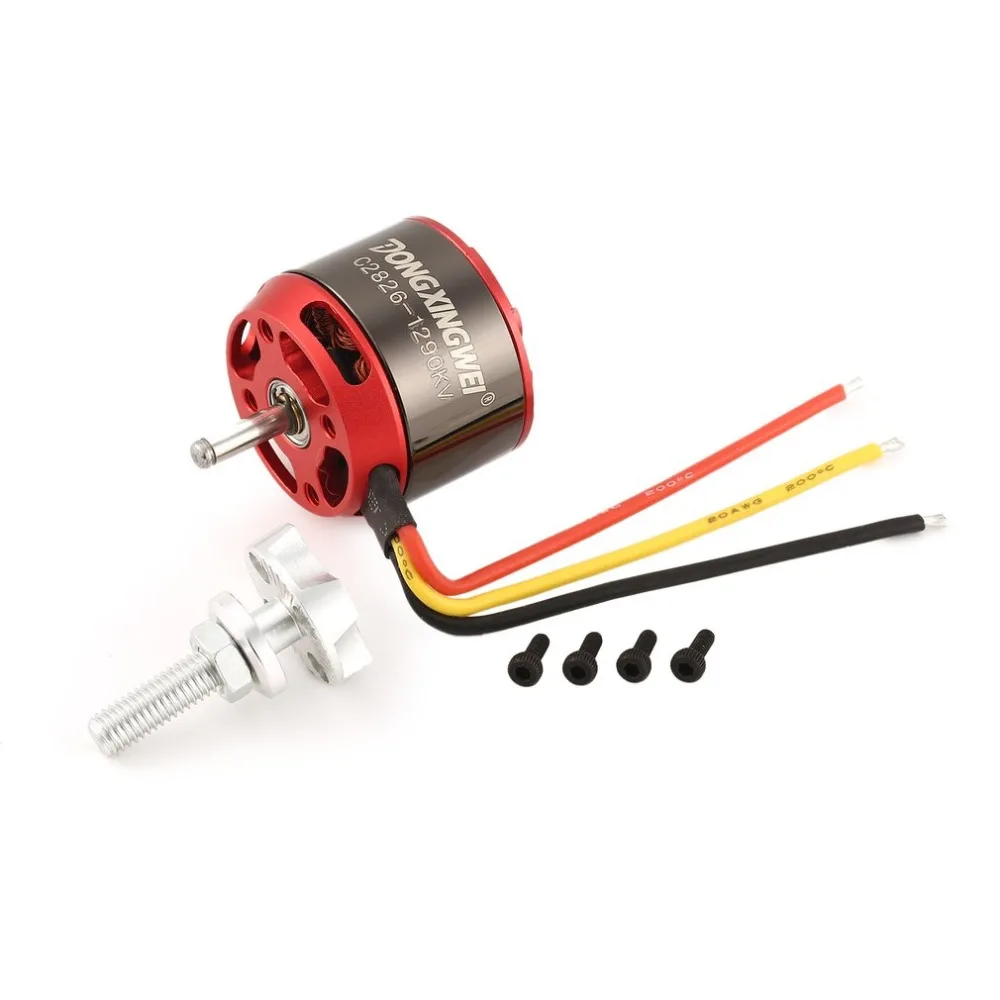 DXW C2826 2826 1290KV 2-4S 5 мм бесколлекторный бесщеточный мотор для дистанционным управлением и съемкой от первого лица с неподвижным крылом беспилотный самолёт самолета 1290 пропеллер