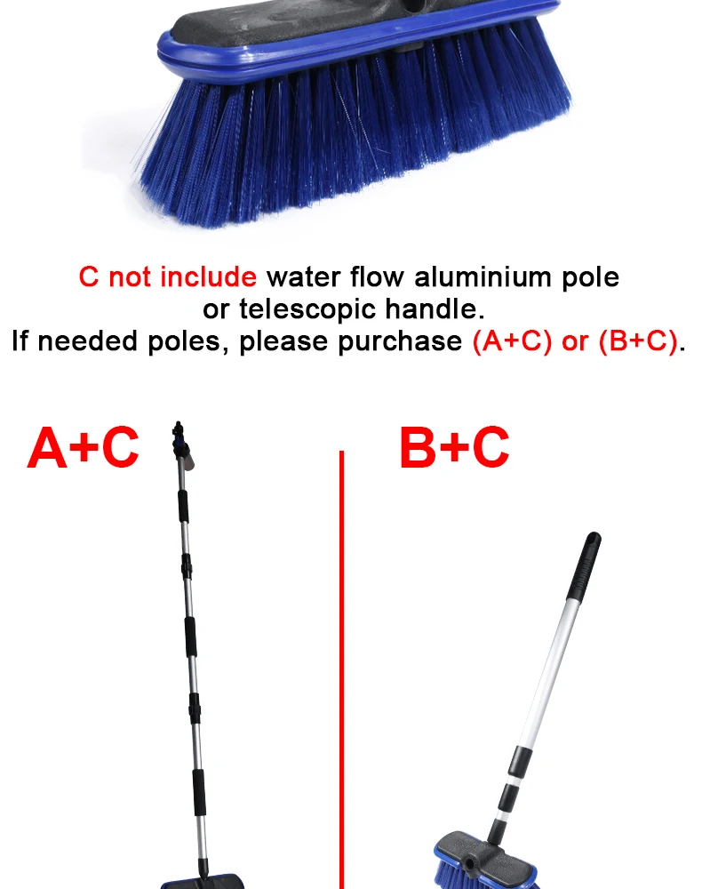 Car Wash Brush Cleaning Mop Chenille Broom Water Flow Windows Squeegee Telescoping Handle Foam Bottle Car Accessories Xammep