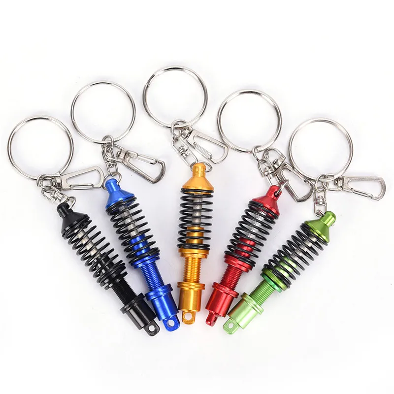 11.5*1.5 CM Car Auto Coilover Spring Shock Absorber Key Chains Ring Keyrings For Suspension Keychain |