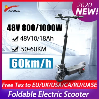 

Foldable Electric Scooter 48V 800/1000W Max Speed 60km/h Long Distance Portable 11inch E Scooter Skateboard with Seat for Adult