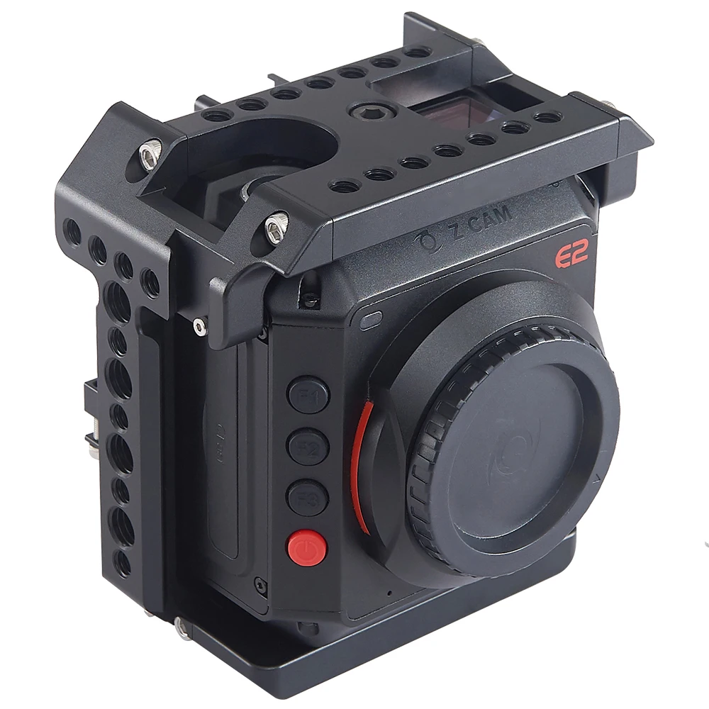 

VLOGMAGIC Z Cam E2 Camera Cage with 1/4” and 3/8” Thread Locating Holes for Handle&Lights