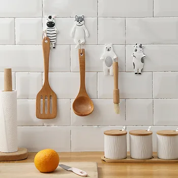 

Animal Shape Metal Wall Hook Self Adhesive Traceless Storage Rack Home Decor Kitchen Hooks Key Holder Reuseable Bathroom Hardwar