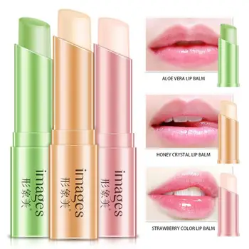 

1 PC Strawberry/Aloe/Honey Temperature Changing Color Lip Balm Natural Moisturizing Nourishing Lipstick Lips Care Protect TSLM1