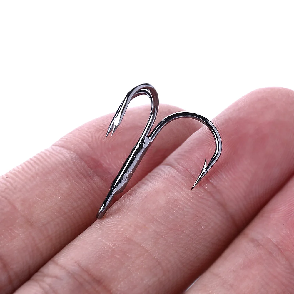High Carbon Steel Treble Fishing Hook Red Fishing Hook Black Bass
