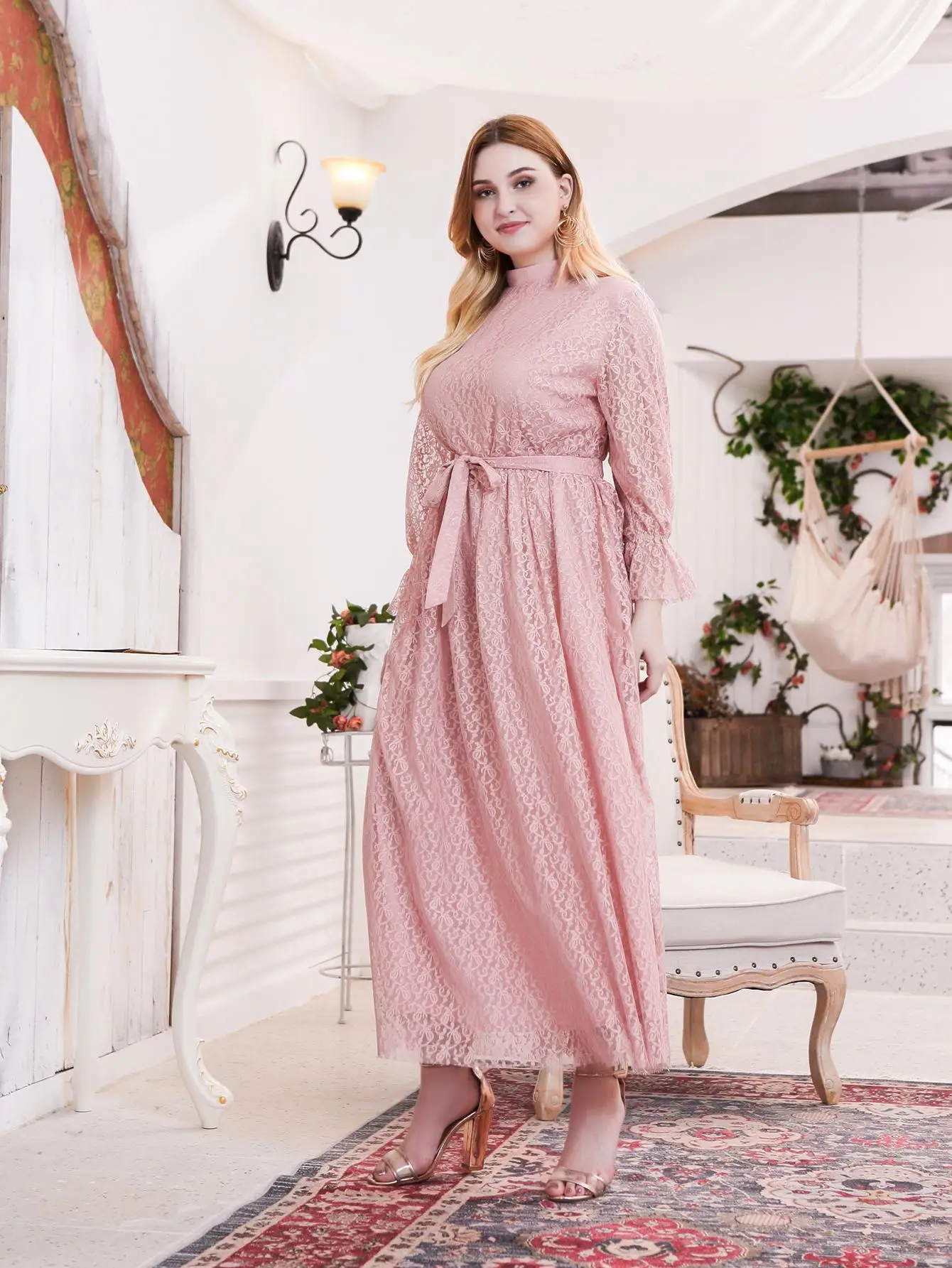 4XL большой размер элегантное кружевное платье вечернее платье большого размера женское платье размера плюс длинное платье макси зимнее платье с длинным рукавом vestidos