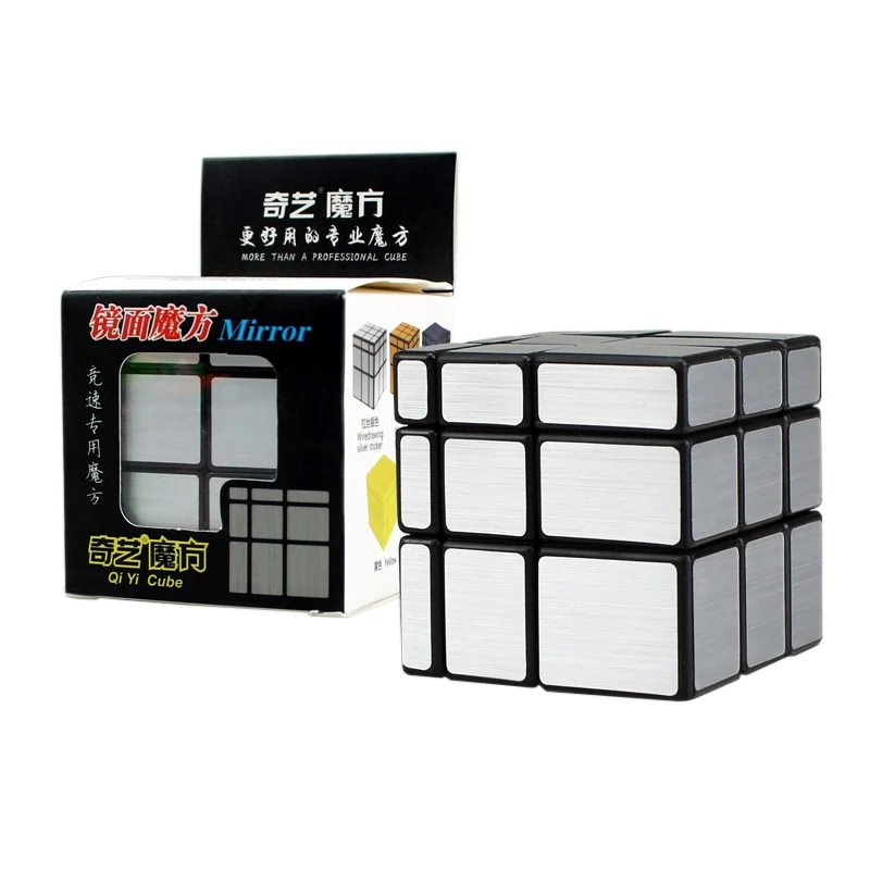 QIYI зеркальный куб 3x3x3 антистресс мастер Скорость Для нео куб, головоломка, волшебный куб, для детские образовательные игрушки - Цвет: Sliver