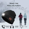 Knitted Hat With LED Bluetooth Headset Wireless Hooded Headset Smart Headset Music Knitted Built-in Microphone Cap 1