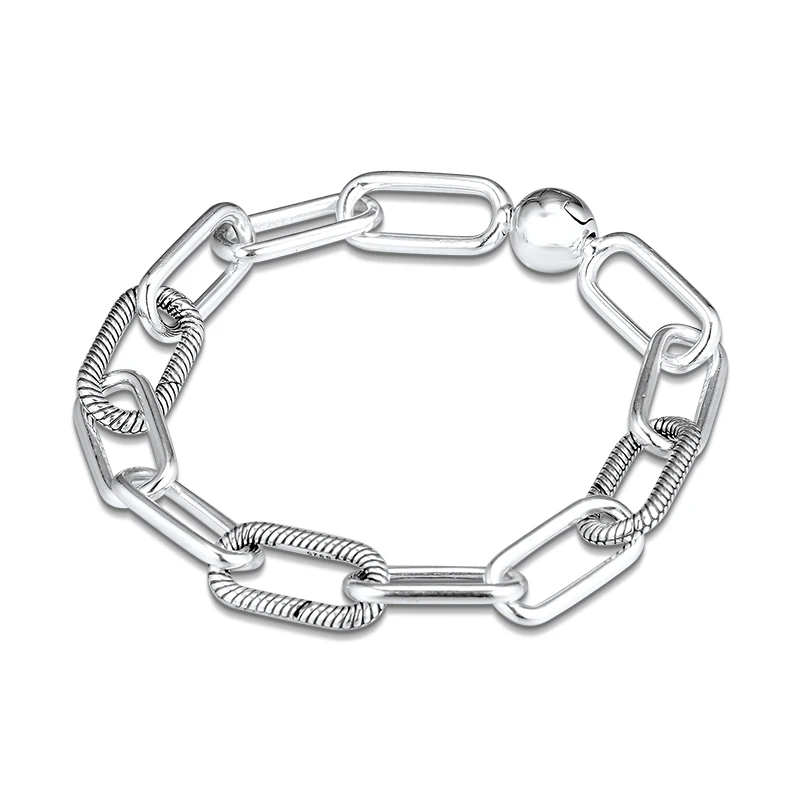 My Bracelet Me Link браслет для женщин DIY Me коллекция бисера и амулеты подлинные серебряные модные ювелирные изделия браслеты