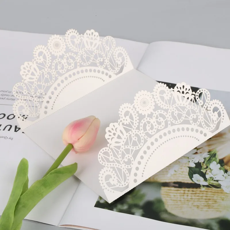  10Pcs/Set 2019 New Vertical Laser Cut Butterfly Invitations Cards Kits For Wedding Bridal Shower Ch - 4.00031E+12