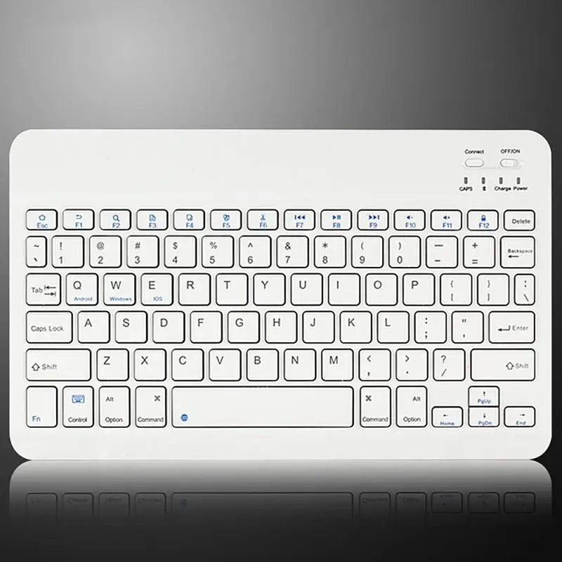7 дюймов белый тонкий ультра Беспроводной Bluetooth клавиатура для iPhone iPad планшетный ПК с ОС Windows, Android