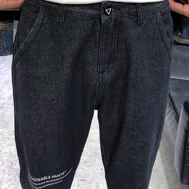Men Jeans Wide Leg Denim Pants Loose Hip Hop Skateboard Jeans Straight Trousers Harem Baggy Pants Male Clothes Plus Size 28-36