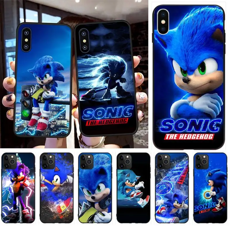 

NBDRUICAI Animation Sonic The Hedgehog DIY Painted Bling Phone Case for iPhone 11 pro XS MAX 8 7 6 6S Plus X 5S SE XR case