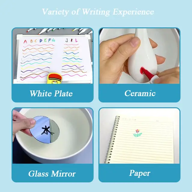 Magical Water Painting Pen Water Floating Doodle Pens Reusable Colorful Children Montessori Drawing Markers Early Education Toys 5
