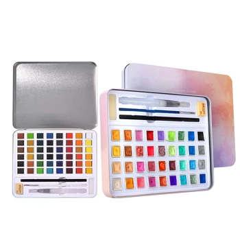 

36Color Watercolor Paint Set, Iron Box Set, Portable Watercolor Paint Art Supplies
