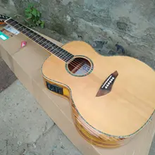 AAA Качество пользовательский Байрон гитара Ом тела Сандерс твердой древесины акустическая электрогитара