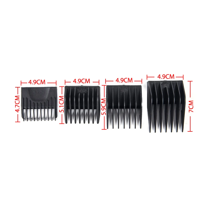 4pcs/Pack Barber Hair Clipper Limit Comb Replacement Guide Comb For Moser 1400 Series Barber Caliper Teeth Shaving Limit Combs