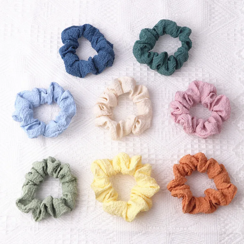 Модные женские винтажные Однотонные резинки для волос 2 шт./лот блестящие