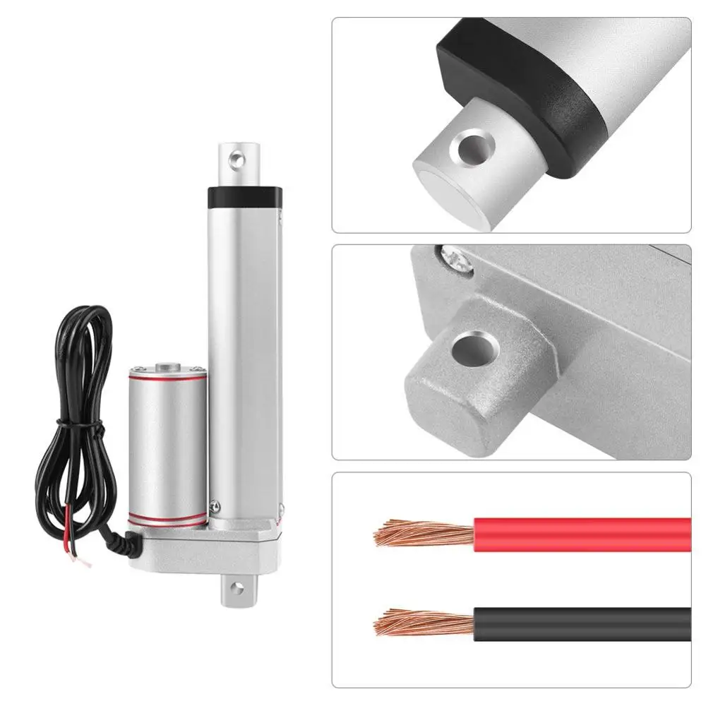 Dc12V/24 V 50/100 Millimetri Corsa Attuatore Lineare Elettrico Motor500/700/1000N Heavy Duty Carico Attuatore Lineare Putter Per Sistema Di Sollevamen