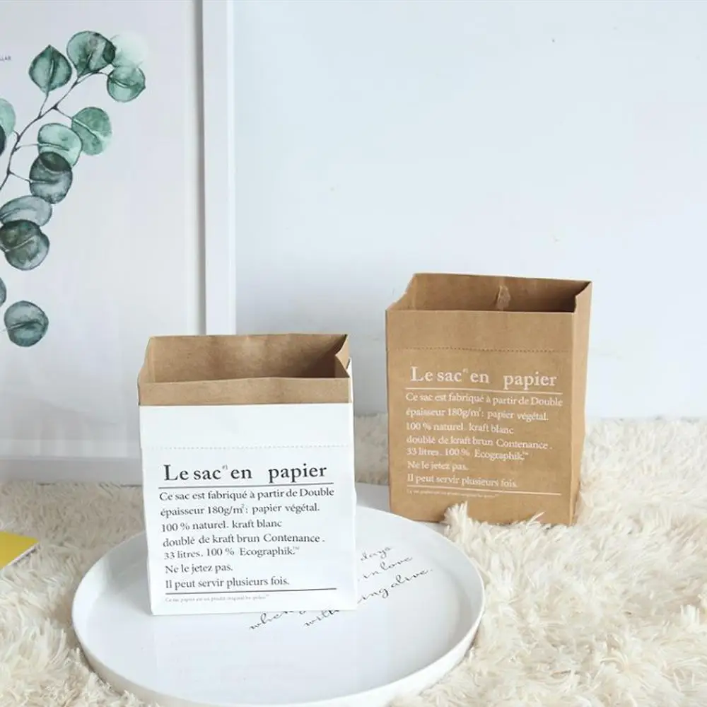 Ваза в скандинавском стиле миниатюрная сумка для хранения из крафт-бумаги