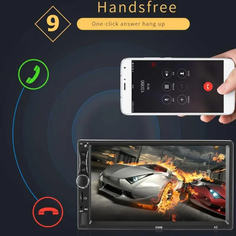 A2 2din Android 8,1 автомобильный Радио стерео видео MP5 плеер 2 DIN " сенсорный экран gps Navi WiFi USB задняя камера мультимедийный плеер