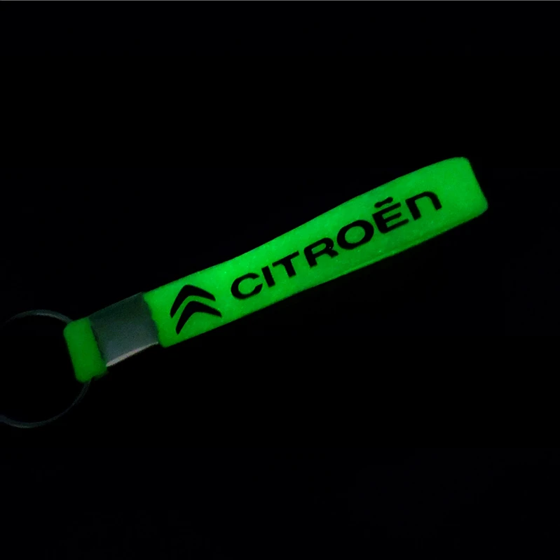 Автомобильный стикер светящийся брелок для ключей подарок для ключей брелки-цепочки для Citroen C1, на возраст 2, 3, 4, 5, 6, 8, C4L DS3 для детей 4, 5, 6, DS5LS C-ELYSEE СДС - Название цвета: luminous green