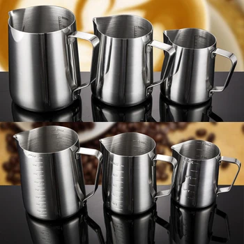 

Milk Frothing Jug Frothing Coffee Pitcher Stainless Steel Coffee Latte Pull Flower Cream Cups Coffee Pitcher Barista Craft Cups