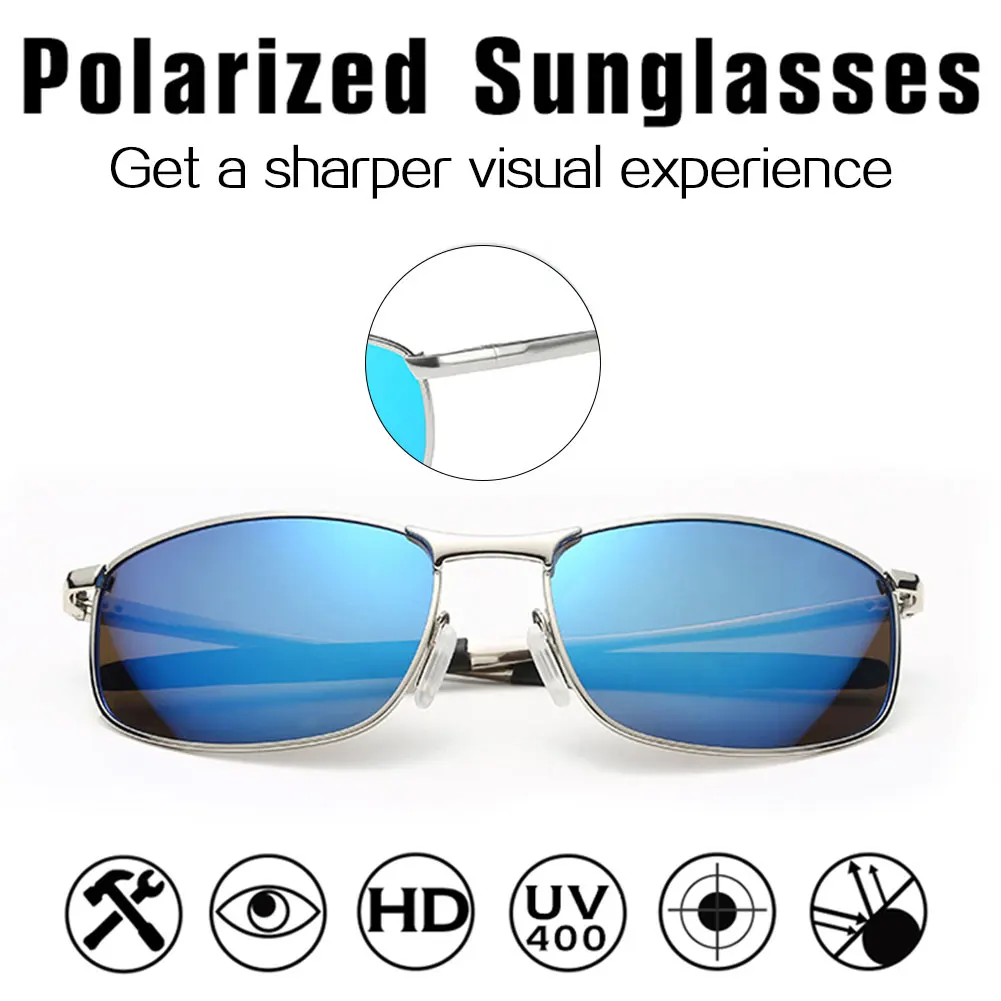 Brand Polarized Sunglasses Metal Frame Square Classic Male Sunglasses Men Driving Sun glasses Shades Goggle High Quality_voghion.com