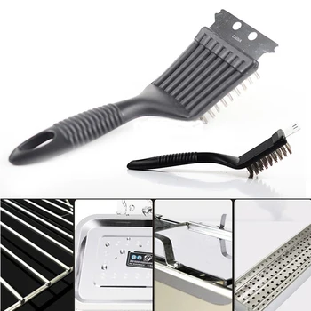 

1 PC BBQ Grill Brush Barbecue Wire Stainless Steel Cleaner Brush and Scraper Cleaning Tool Barbecue Accessories