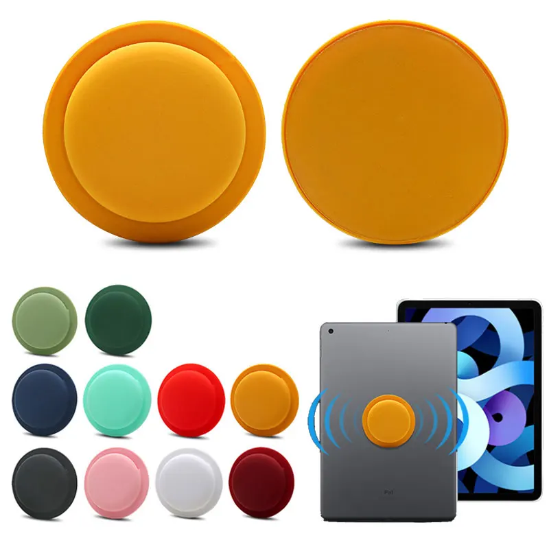 For Airtags Tracker Silicone Case Anti-lost Protective Sleeve Back Adhesive Soft Cover Protector Key Ring Protective For Airtags
