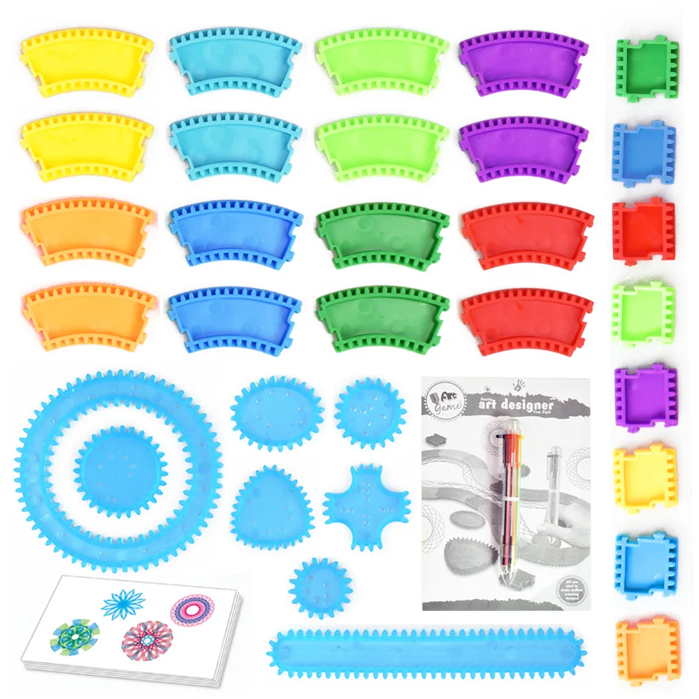 

Fantasy Spirograph Fantasy Set Children Fine Art Drawing Template Ruler Educational Stationery Spirograph