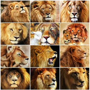 

HUACAN Full Square Diamond Painting 5D Animal DIY Diamond Art Mosaic Animal Embroidery Cross Stitch Home Decor