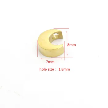 

Stainless Steel Half Moon Bead Charm For Jewelry Making 1.8mm Hole Mirror Polished Wholesale 30pcs