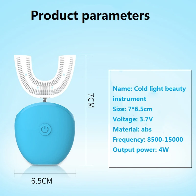 Отбеливающая группа зубов-u-образная электрическая зубная щетка ленивая зубная щетка электрическая автоматическая 360 градусов Водонепроницаемый рот с силиконом