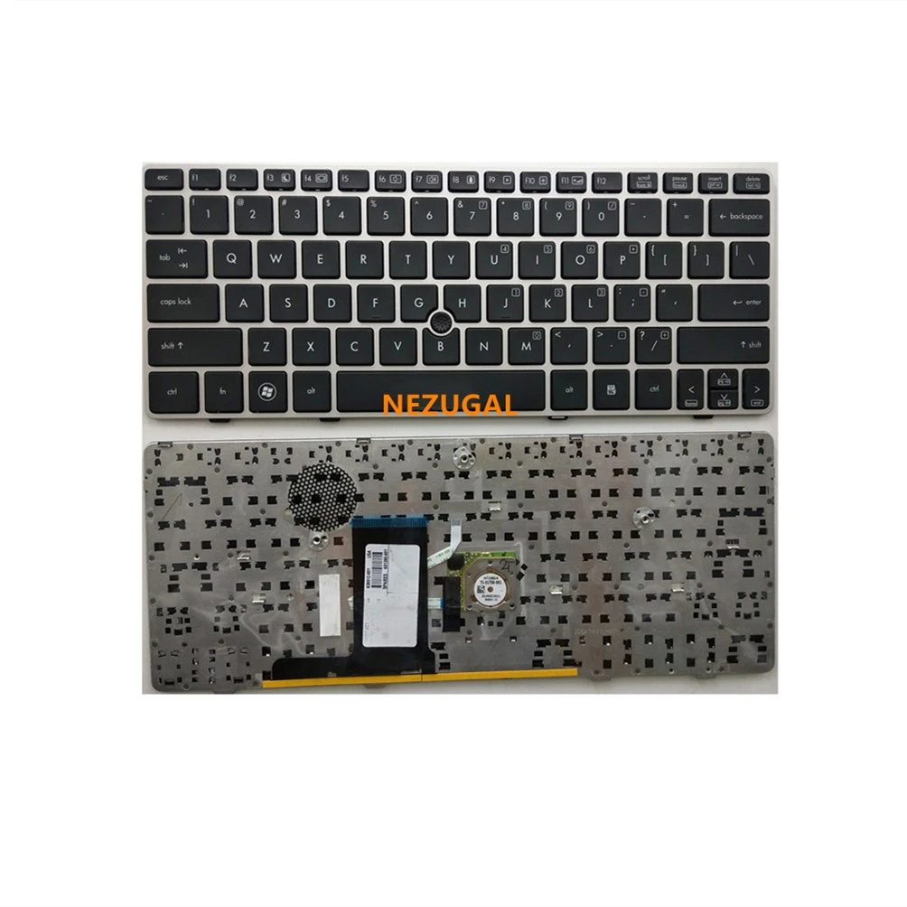 

Клавиатура для ноутбука HP EliteBook 2560 2560p 2570 2570P с английской раскладкой и рамкой