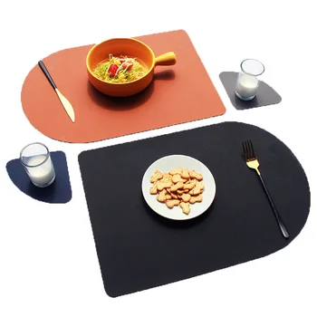 

Placemat Set Dual Side Tableware Pad Placemat Leather Heat Lnsulation Waterproof Non-Slip Bowl Coaster Kitchen