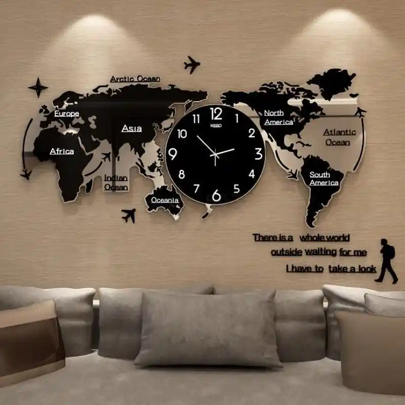 reloj de pared creativo para sala de