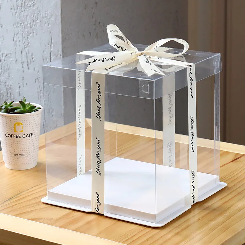 5-Piece Large Square Transparent Cake Boxes for Birthday Gifts, Baking, Dessert Packagi... - SKU STCB2322 - UGI Packaging