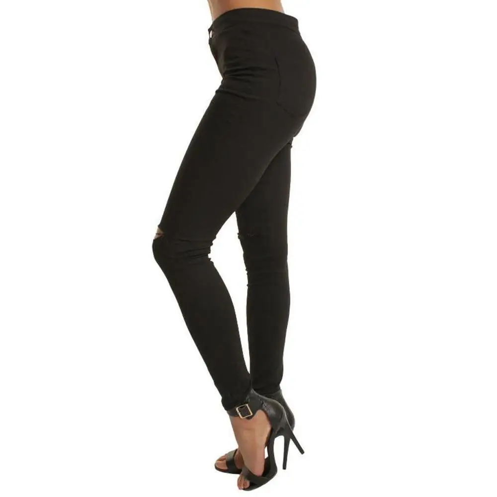 Новое поступление, модные популярные женские джинсовые обтягивающие брюки с высокой талией, Стрейчевые джинсы, узкие джинсы, женские повседневные джинсы
