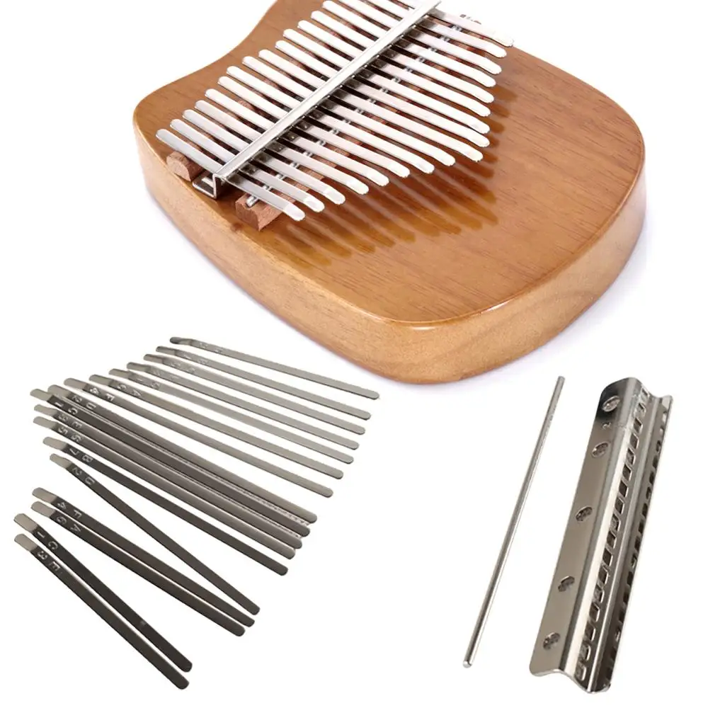 Kalimba 17 сменных ключей из марганцевой стали с большими пальцами пианино со