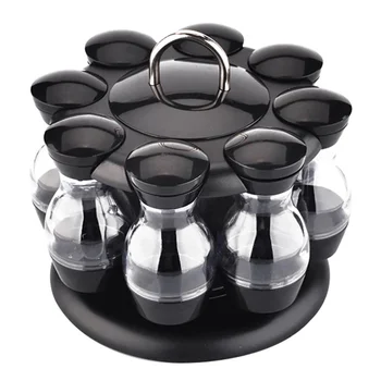 

1 Set Rotatable Spice Shelf Kitchen Seasoning Container for Home Seasoning Kitchen