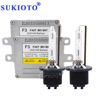 

SUKIOTO Original Heartray DLT Xenon HID Headlight Kit AC 35W F3 Fast Bright Ballast D2H H7 H11 9005 9006 9012 H1 Xenon Bulb Kit