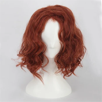 

Avengers Black Widow Austrian era style cosplay brown red wig headpiece costume halloween anime unisex cosplay Anime