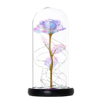 

LED Luminous Glass Cover Eternal Flower LED Luminous Glass Cover Rose FlowerLED Lights Eternal Flowers Girls Gift