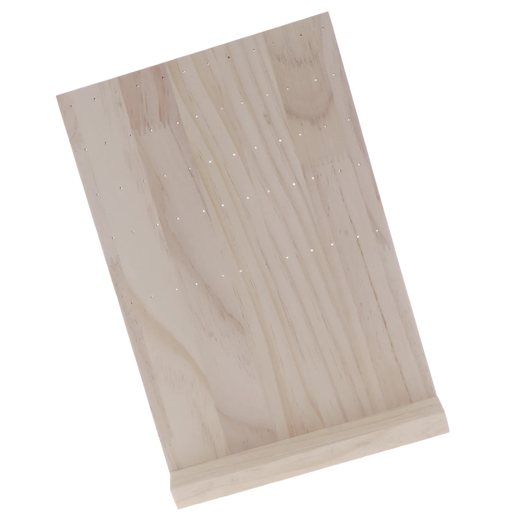 Solid Wooden Jewelry Display Hanging Stand Earrings Organizer Storage Rack Solid Wooden Jewelry Display Hanging Stand Earrings Organizer Storage Rack