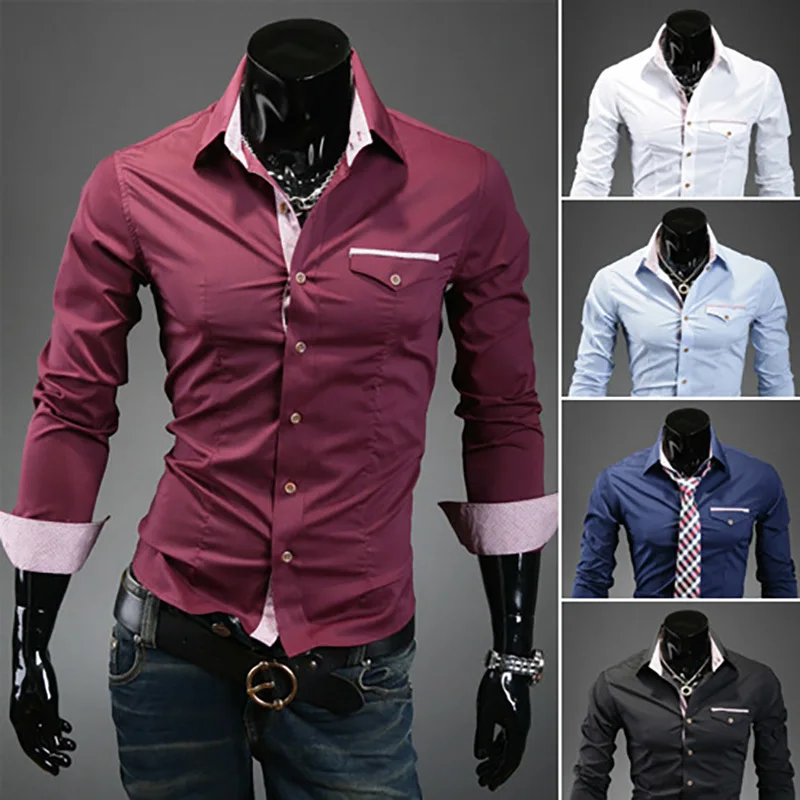 Plus Size Mens Shirts Casual Slim Fit Smart Casual Solid Single Breasted Vintage Shirt Autumn Office 1 Plus Size Mens Shirts Casual Slim Fit Smart Casual Solid Single Breasted Vintage Shirt Autumn Office 4