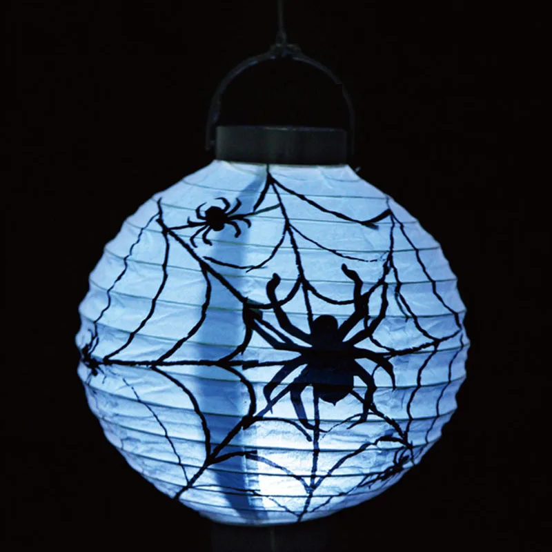 Подвесной бумажный фонарик светодиодный свет ободок с хэллоуинской тематикой ужас освещает фонарь принадлежности для Хэллоуина Декор для дома сада улицы