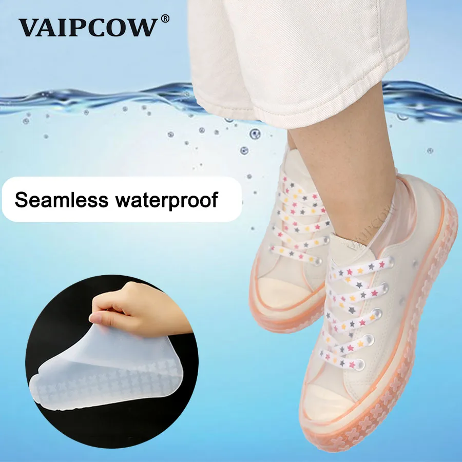 Silicone Overshoes Reusable Waterproof Rainproof Men Shoes Covers Rain Boots Non-slip Washable Unisex Wear-Resistant Recyclable