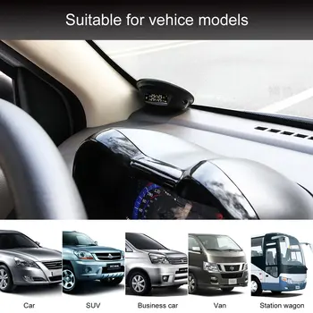 

Touch Solar Wireless Tire Pressure Monitoring System TPMS with 4 External Sensors Audio Alarm Measuring Pressure/Temperature